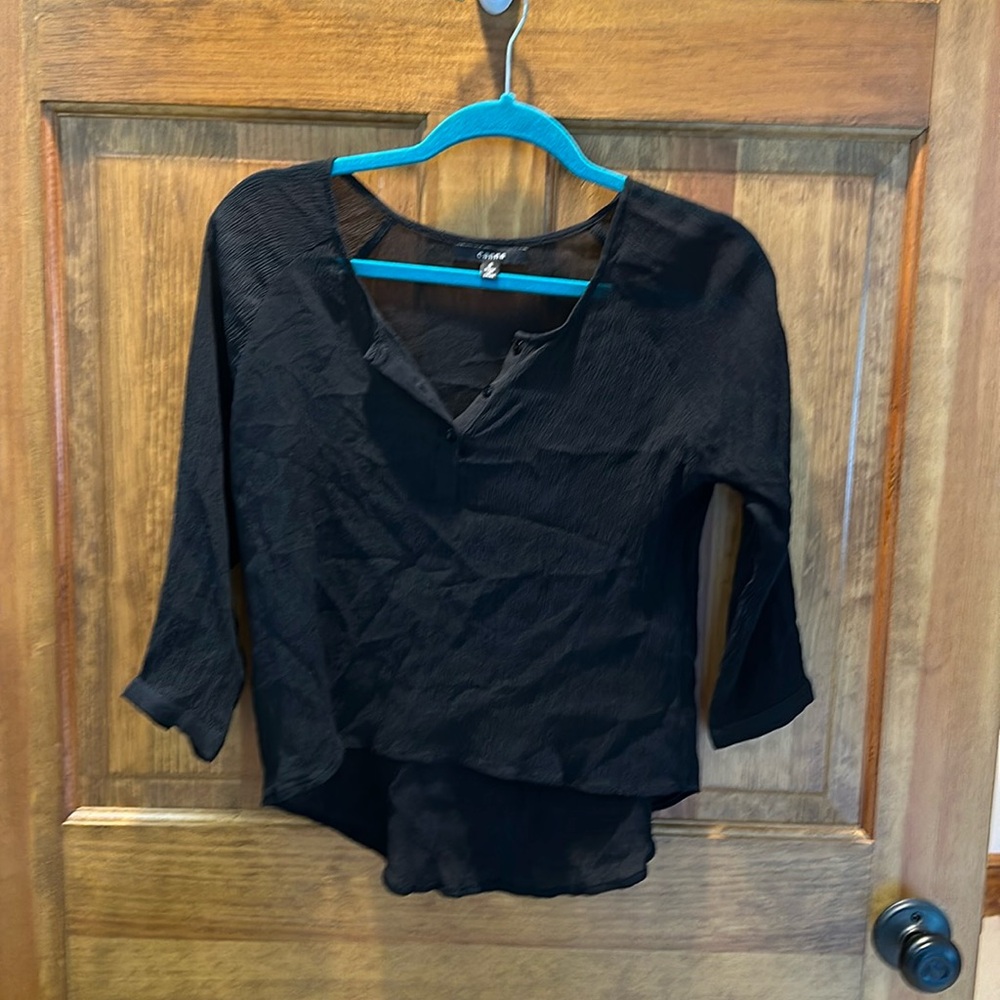 Sheer black top